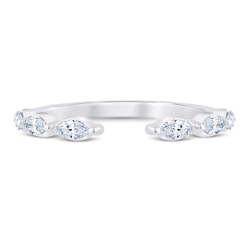 Lab Grown Diamond Open Stack Anniversary Band in Platinum &#40;3/8 ct. tw.&#41; – Image 1 of 3