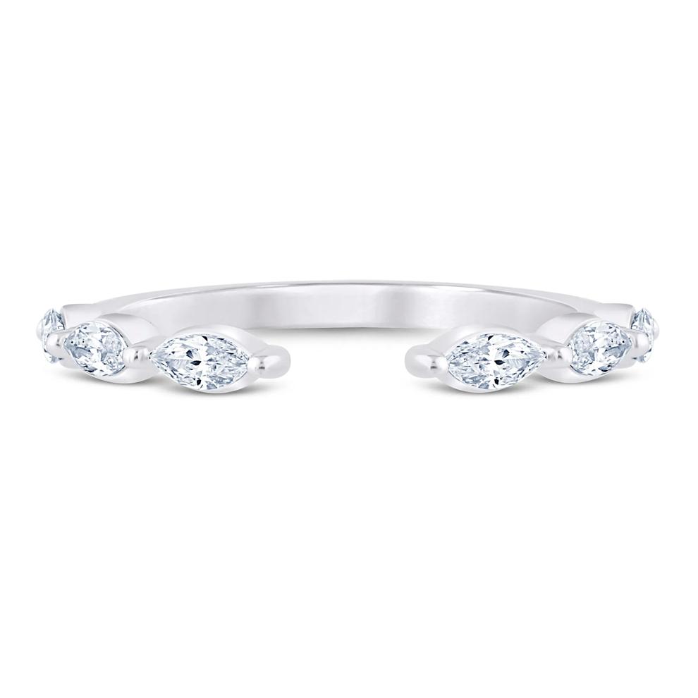 Lab Grown Diamond Open Stack Anniversary Band in Platinum (3/8 ct. tw.) – Image 1 of 3