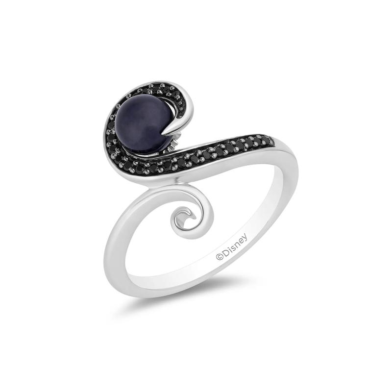 Ursula Black Diamond &amp; Pearl Ring in Black &amp; White Rhodium-Plated Sterling Silver &#40;1/10 ct. tw.&#41; – Image 4 of 4