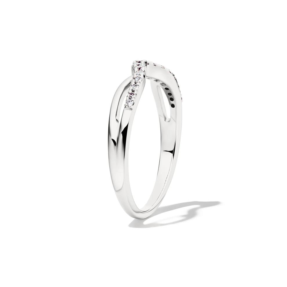 Diamond Contour Wedding Band in 14K White Gold (1/7 ct. tw.) – Image 3 of 4