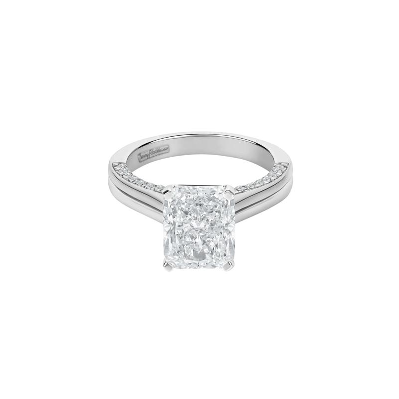 Rosamond Lab Grown Diamond Radiant Cut Ring in Platinum (3 1/3 ct. tw.) – Image 1 of 4