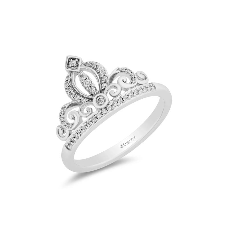 Cinderella Diamond Ring in Sterling Silver &#40;1/7 ct. tw.&#41; – Image 4 of 4