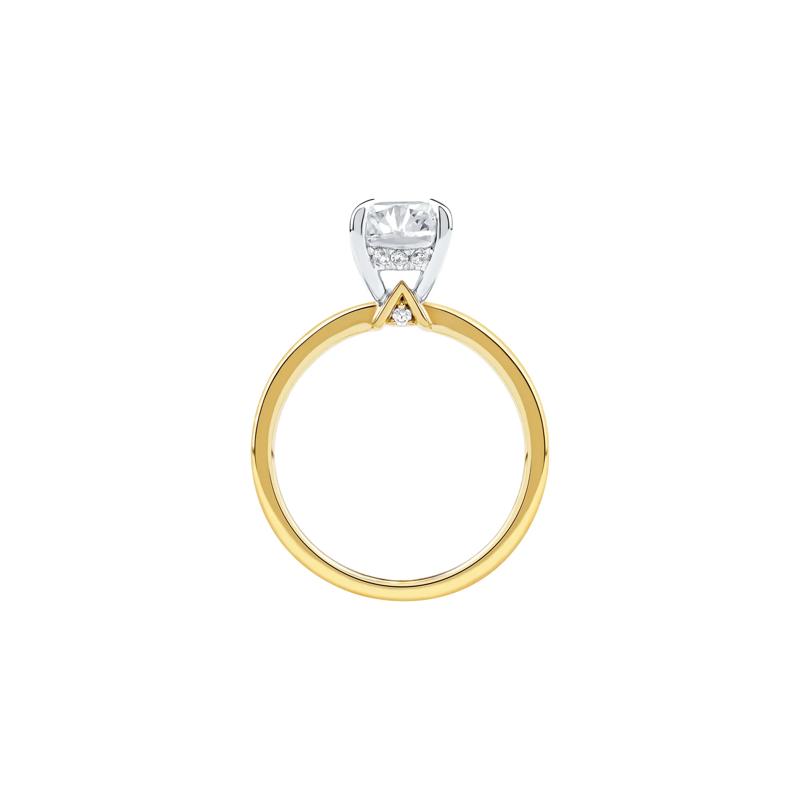 Sutton Lab Grown Diamond Elongated Cushion Engagement Ring in 14K Yellow Gold &amp; 14K White Gold &#40;2 1/7 ct. tw.&#41;  – Image 2 of 4