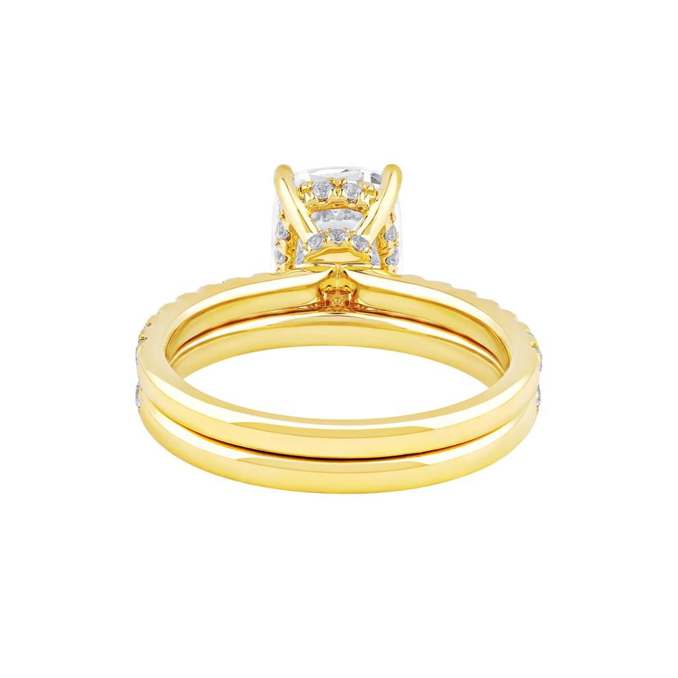 Charlotte Lab Grown Diamond Elongated Cushion-Cut Engagement Ring Set in 14K Yellow Gold (2 3/4 ct. tw.) – Image 4 of 4