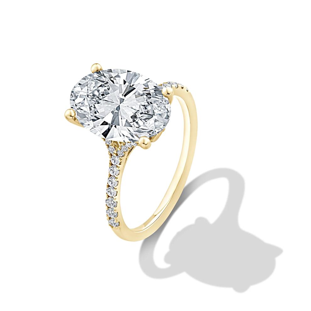 Lab Grown Diamond Engagement Ring in 18K Yellow Gold (4 1/4 ct. tw.) – Image 4 of 4