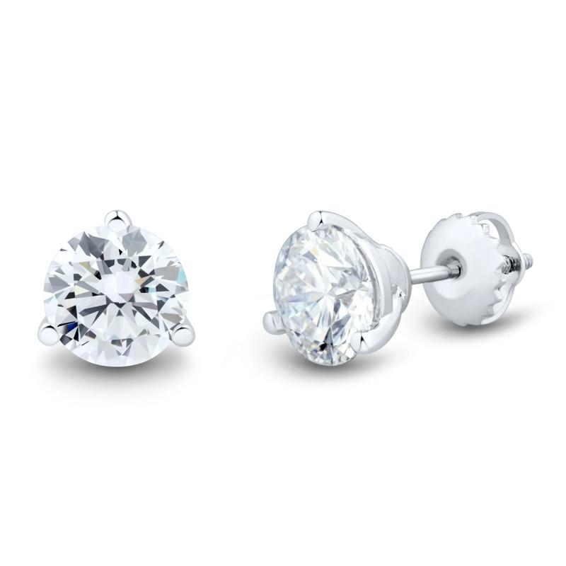 Lab Grown Diamond Martini Stud Earrings in 14K White Gold &#40;2 ct. tw.&#41;  – Image 1 of 3