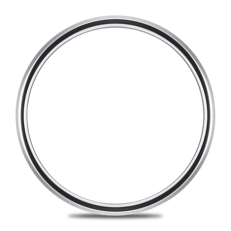 Men&#39;s Grooved Band in Titanium, 6MM – Image 2 of 3