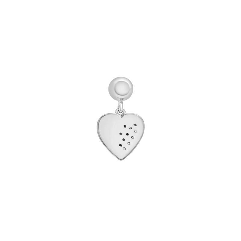 Diamond Accent Broken Heart Bead Charm in Sterling Silver – Image 3 of 3