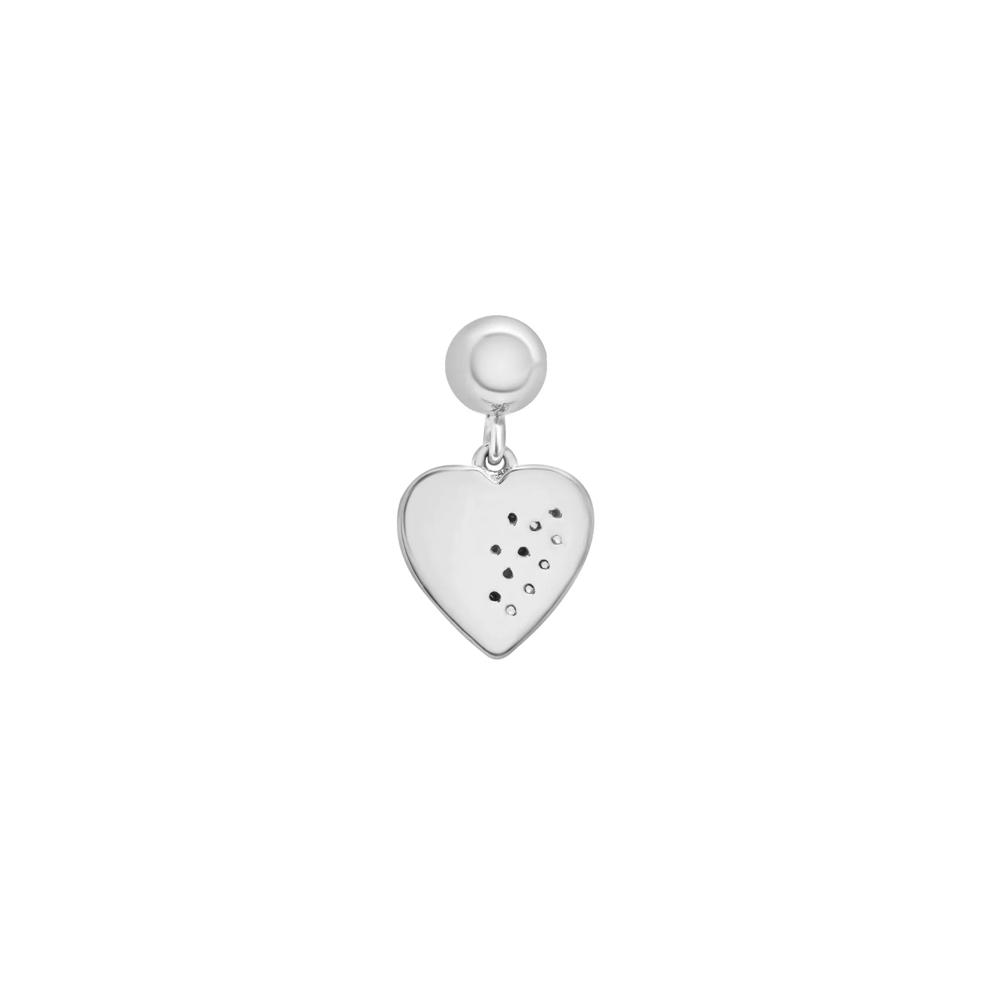 Diamond Accent Broken Heart Bead Charm in Sterling Silver – Image 3 of 3