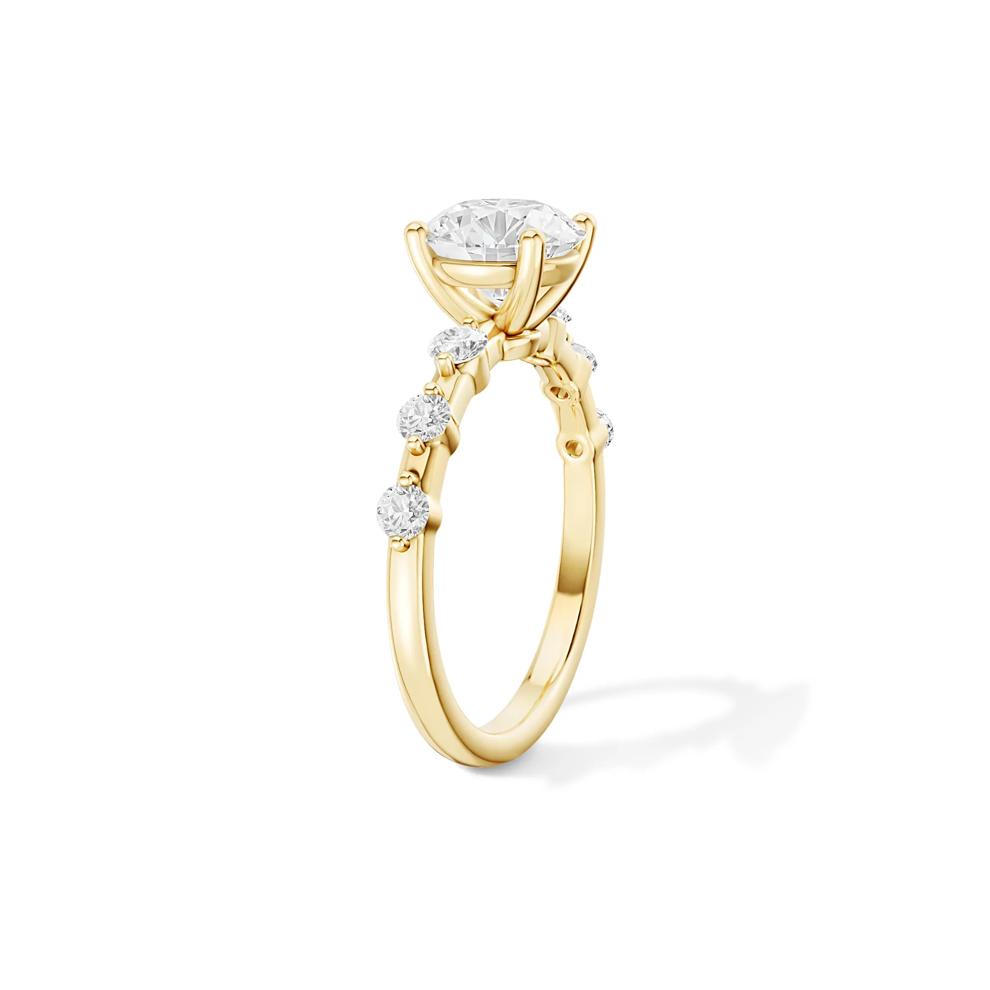 Lab Grown Diamond Round Center Engagement Ring in 14K Yellow Gold (1 3/4 ct. tw.) – Image 3 of 4