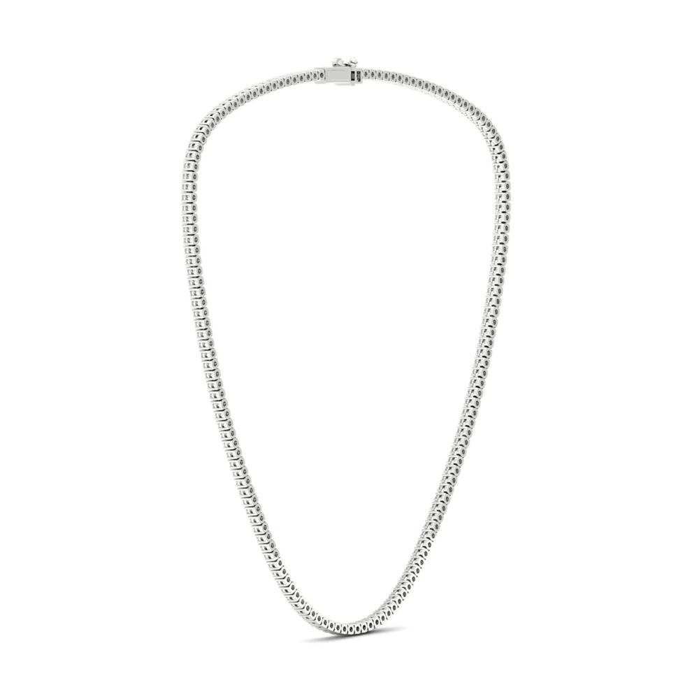 Lab Grown Diamond Tennis Necklace in 14K White Gold (7 ct. tw.) – Image 3 of 4