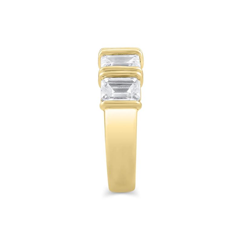 Lab Grown Diamond 5-Stone Anniversary Band in 14K Yellow Gold &#40;3 1/2 ct. tw.&#41; – Image 3 of 3