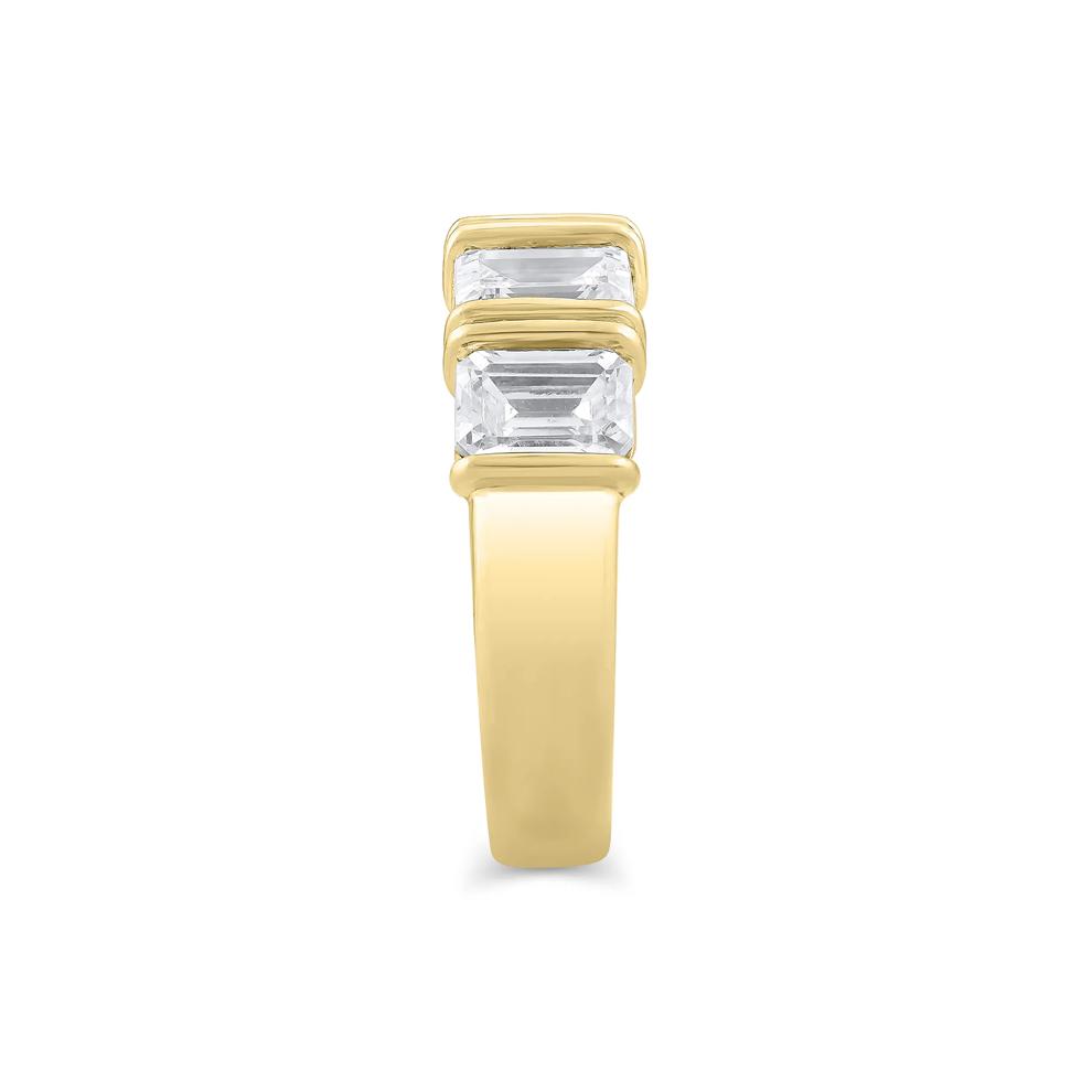 Lab Grown Diamond 5-Stone Anniversary Band in 14K Yellow Gold (3 1/2 ct. tw.) – Image 3 of 3