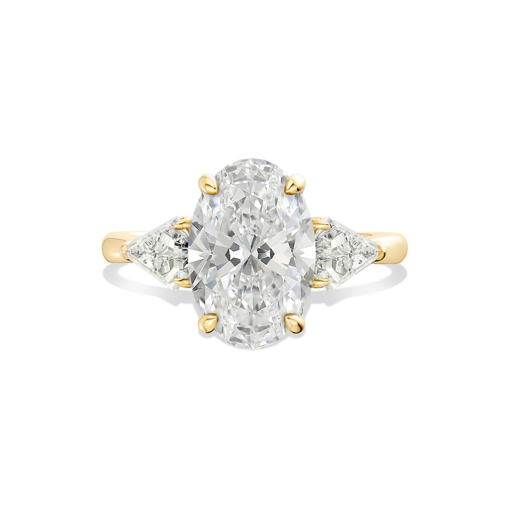 Neve Lab Grown Diamond Oval Engagement Ring in 14K Yellow Gold (3 3/4 ct. tw.) – Image 1 of 1