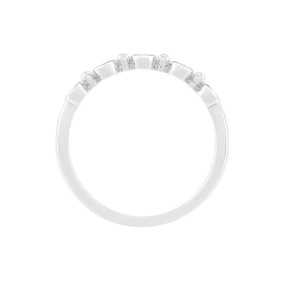 Lab-Created Blue Sapphire Bezel Stack Ring in Sterling Silver – Image 2 of 3