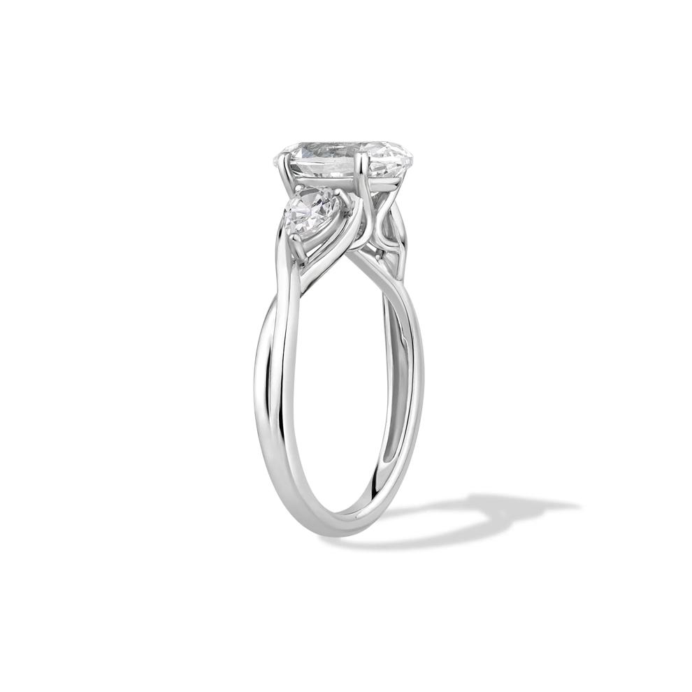 Lab Grown Diamond Oval Engagement Ring in 14K White Gold (2 ct. tw.) – Image 3 of 4