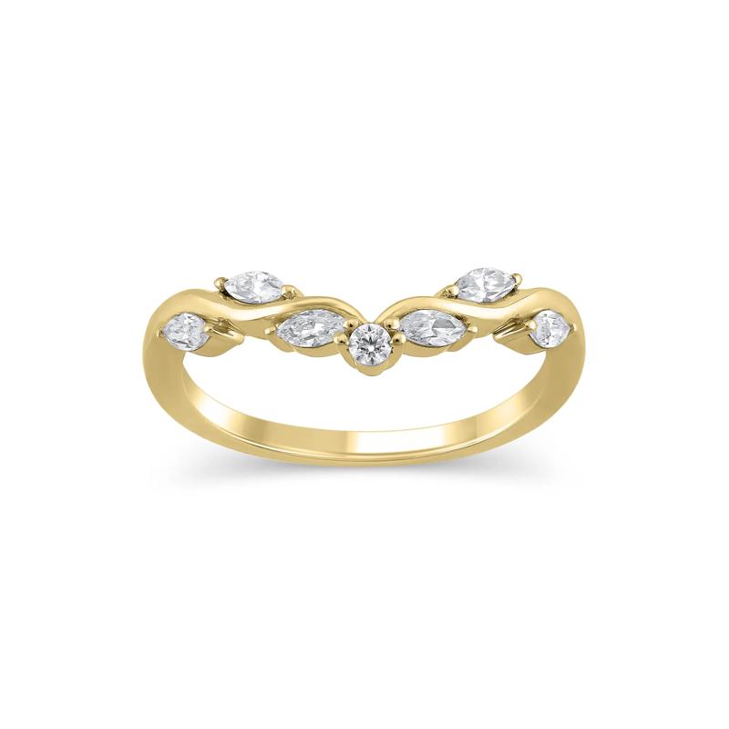 Lab Grown Diamond Contour Band in 14K Yellow Gold &#40;1/3 ct. tw.&#41; – Image 1 of 3