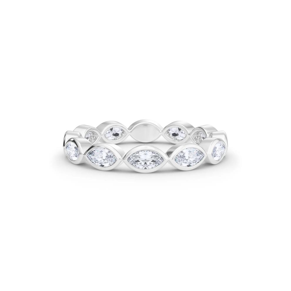 Lab Grown Diamond Bezel-Set Marquise True Eternity Band in Platinum – Image 1 of 5