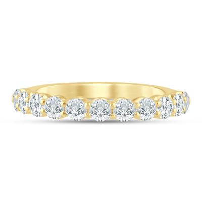 Diamond Shared Prong Wedding Band in 14K Yellow Gold (1 ct. tw.)
