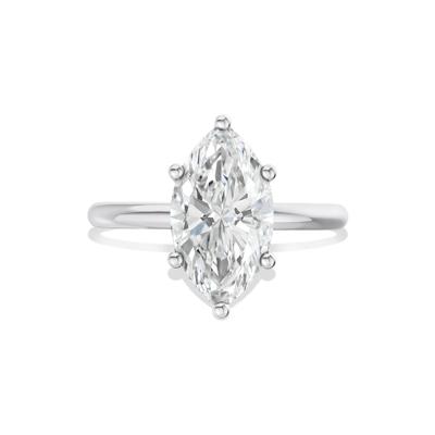 Lab Grown Diamond Solitaire Marquise Engagement Ring