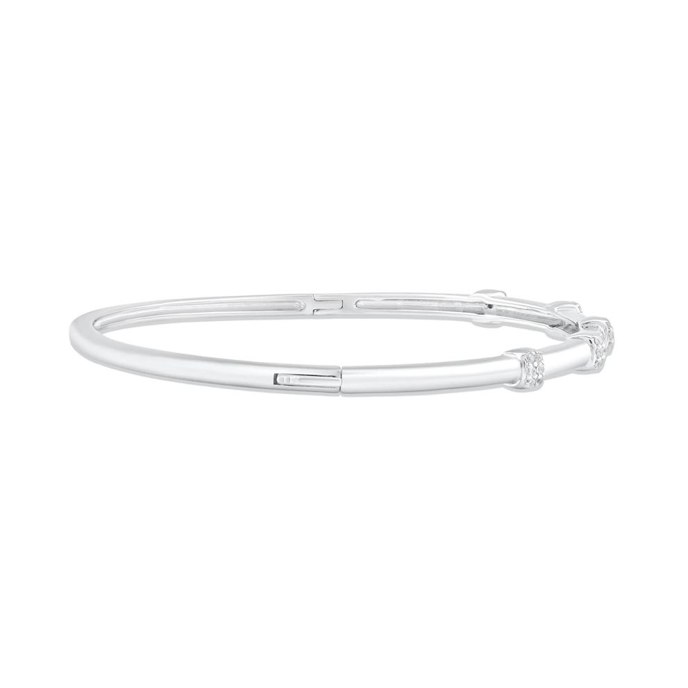 Diamond Bangle Bracelet in Sterling Silver (1/4 ct. tw.) – Image 2 of 2