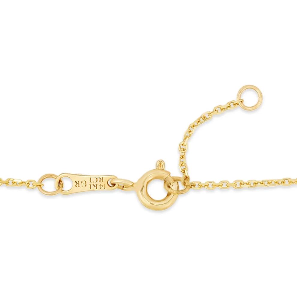 Children&rsquo;s Bracelet with Cubic Zirconia Cross in 14K Yellow Gold – Image 3 of 3