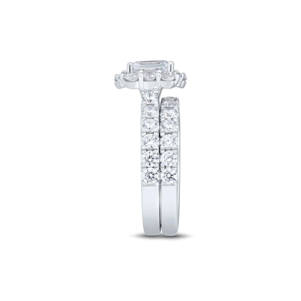 Lab Grown Diamond Emerald-Cut Bridal Set in 14K White Gold (3 ct. tw.) – Image 3 of 6
