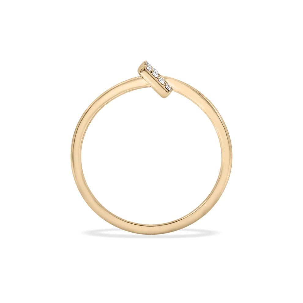 Diamond Accent Square-Shaped Charm Ring in 10K Yellow Gold – Image 2 of 4
