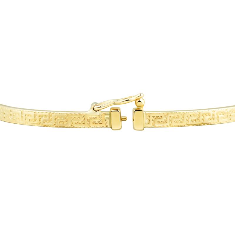 Greek Key Bangle Bracelet in 14K Yellow Gold – Image 3 of 3