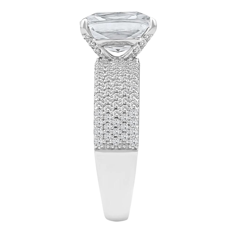 Harper Lab Grown Diamond Engagement Ring in 14K White Gold (3 3/4 ct. tw.) – Image 3 of 5