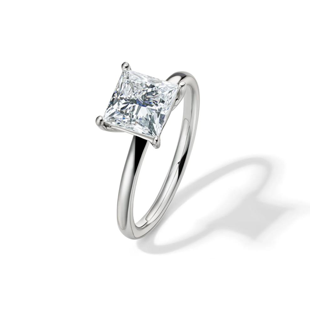 Lab Grown Diamond Princess-Cut Solitaire Engagement Ring in 14K White Gold (2 ct.) – Image 4 of 4