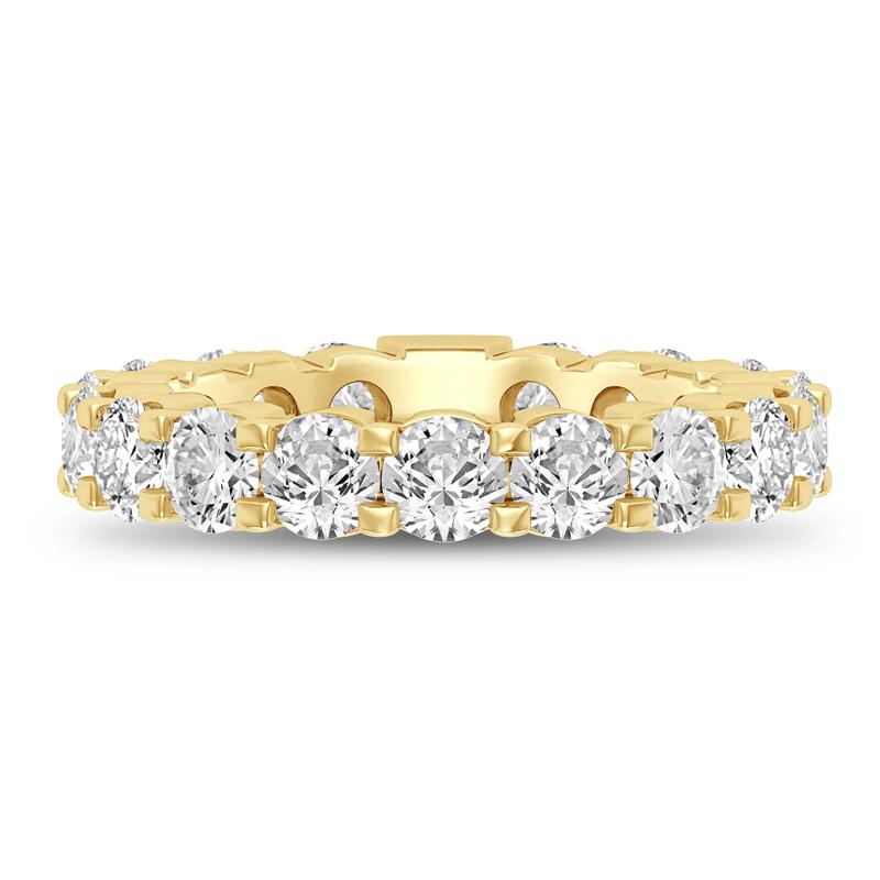 Round-Cut Sizeable Diamond Eternity Band in 14k Yellow Gold &#40;4 ct. tw.&#41; – Image 1 of 3