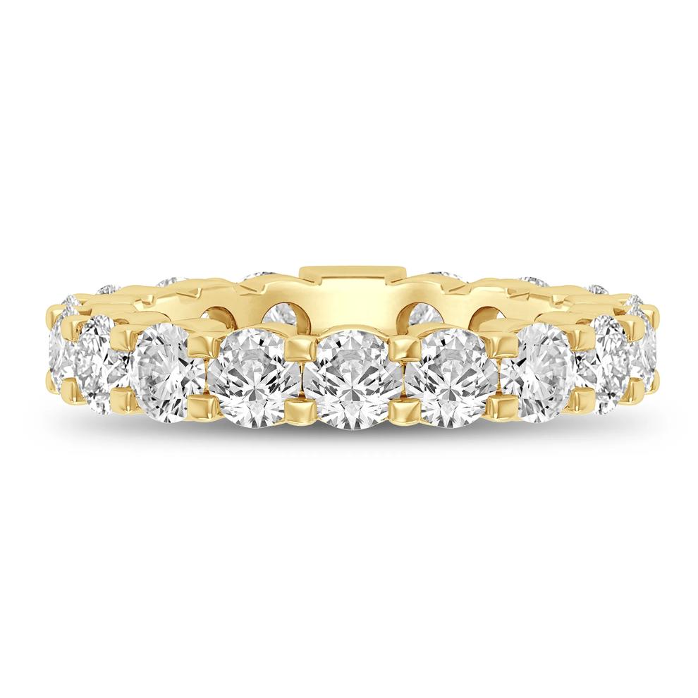 Round-Cut Sizeable Diamond Eternity Band in 14k Yellow Gold (4 ct. tw.) – Image 1 of 3