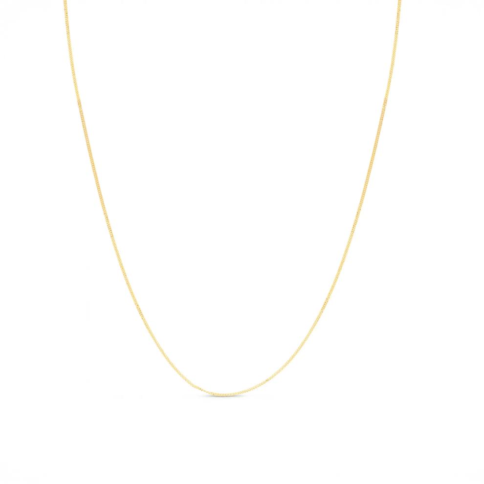 Polished Diamond-Cut Gourmette Chain in 10K Yellow Gold, 18" – Image 1 of 2