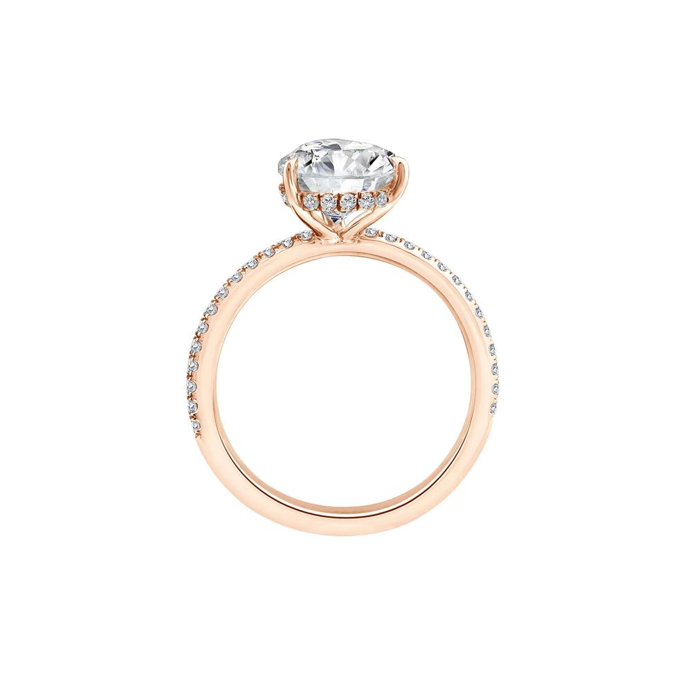 Lab Grown Diamond Pear-Shaped Engagement Ring in 14K Rose Gold (3 1/4 ct. tw.) – Image 2 of 3