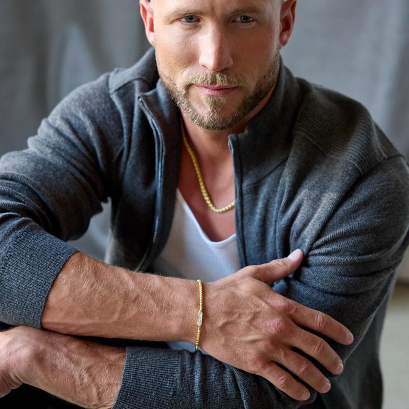 Men&#39;s Wheat Chain in Vermeil, 5MM, 22&quot; – Image 4 of 7