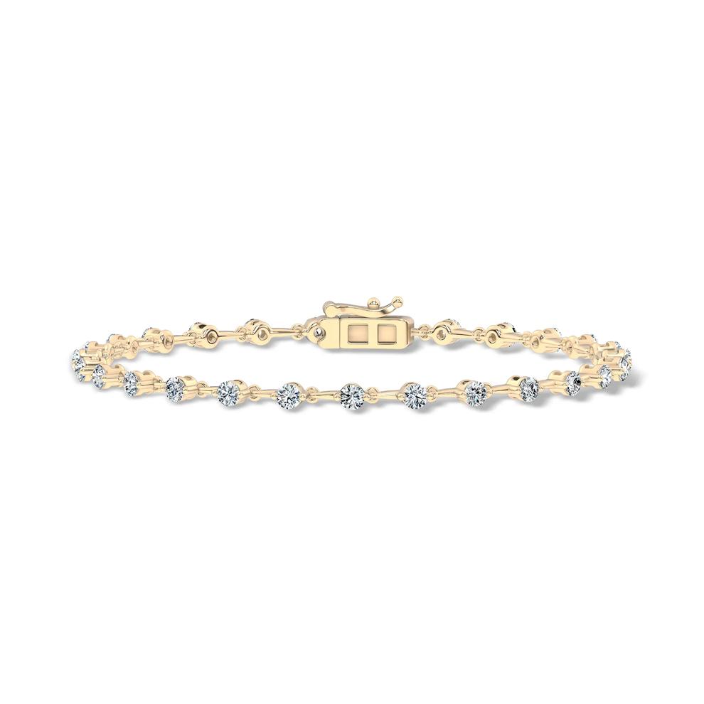 Lab Grown Diamond Sticks &amp; Stones Bracelet in 10K Yellow &amp; White Gold (1 1/4 ct. tw.) – Image 1 of 2