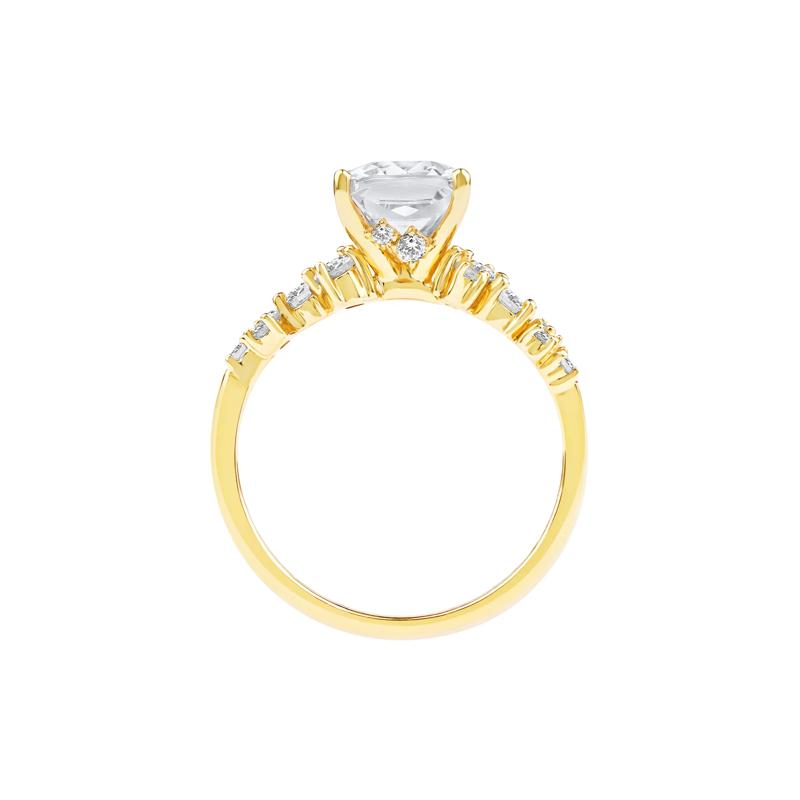 Lab Grown Diamond Elongated Cushion-Cut Engagement Ring in 14K Yellow Gold (2 1/2 ct. tw.) – Image 2 of 5