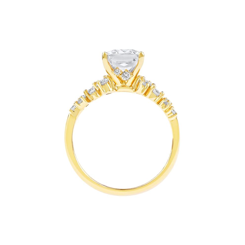 Lab Grown Diamond Elongated Cushion-Cut Engagement Ring in 14K Yellow Gold (2 1/2 ct. tw.) – Image 2 of 5