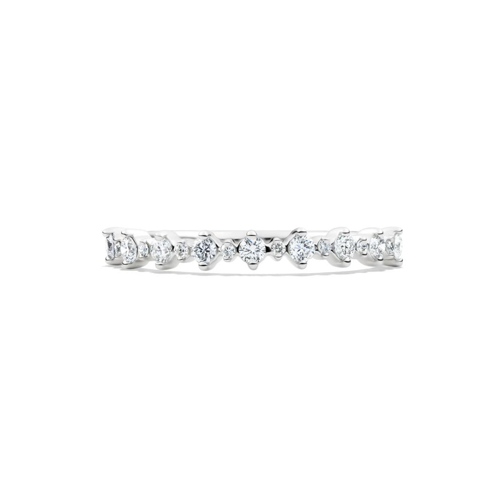 Lab grown Diamond Prong Stack Band in 10K White Gold (1/4 ct. tw.) – Image 1 of 4