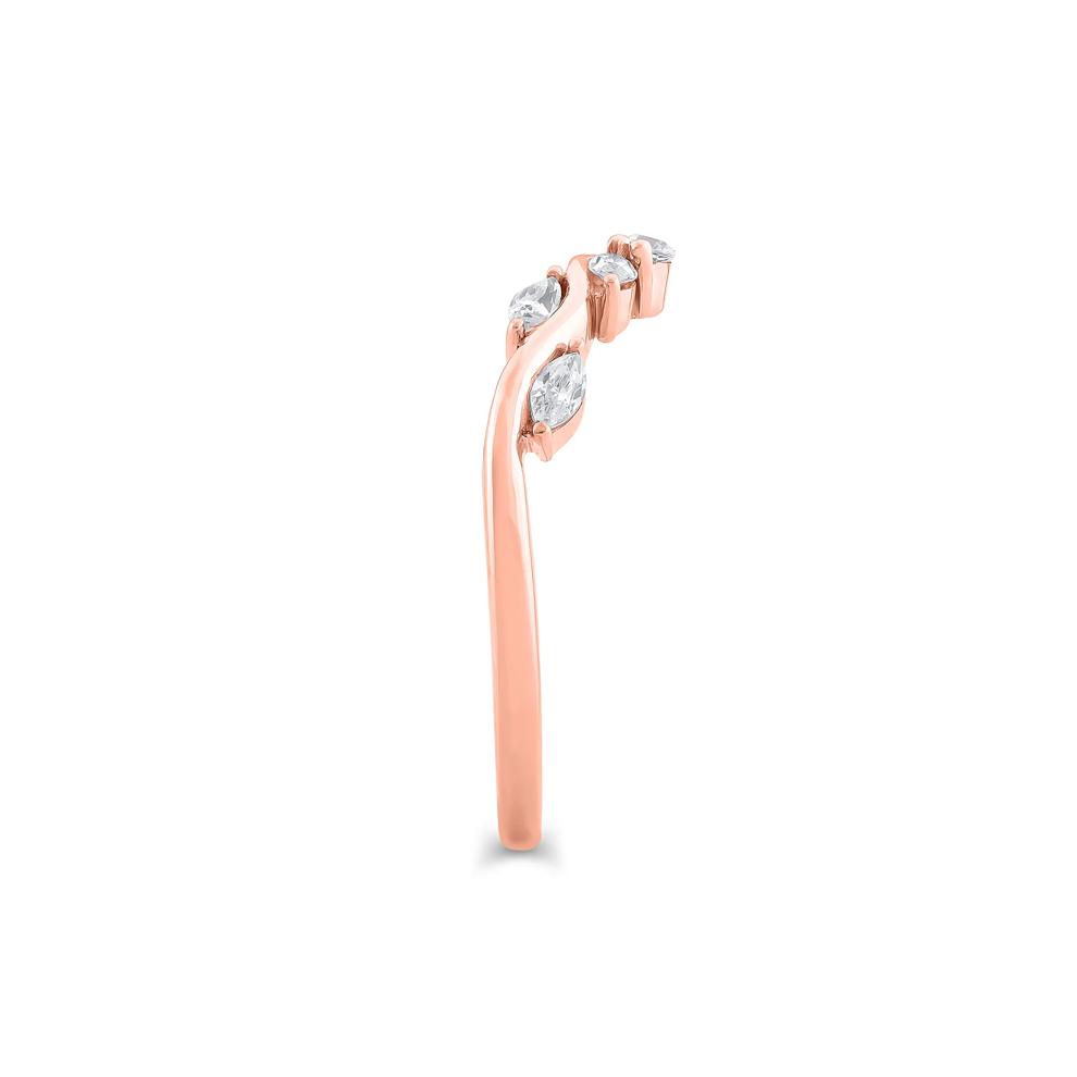 Lab Grown Diamond Contour Band in 14K Rose Gold (1/3 ct. tw.) – Image 3 of 3