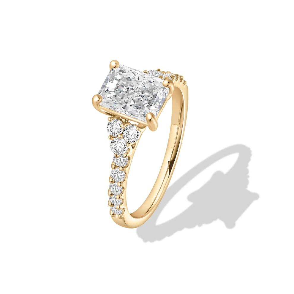 Lab Grown Diamond Radiant-Cut Engagement Ring in 14K Yellow Gold (2 ct. tw.) – Image 4 of 4