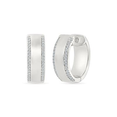 Diamond Hoops in Sterling Silver (1/5 ct. tw.)