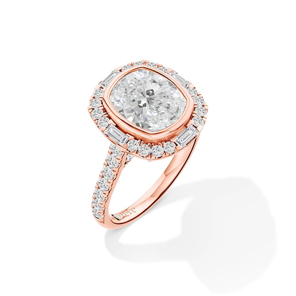 Kinsley Lab Grown Diamond Engagement Ring in 14K Rose Gold (3 3/4 ct. tw.) – Image 2 of 4