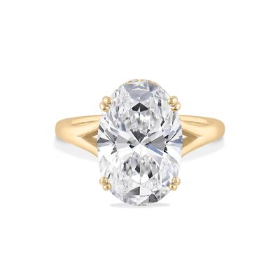 Lab Grown Diamond Oval Engagement Ring in 14K Yellow Gold (7 1/5 ct. tw.)
