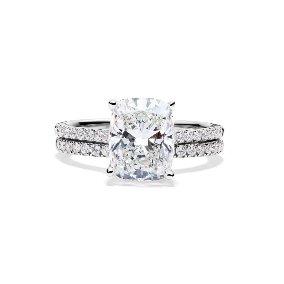 Lab Grown Diamond Wedding Set in 14K White Gold (3 &frac12; ct. tw.) – Image 1 of 6