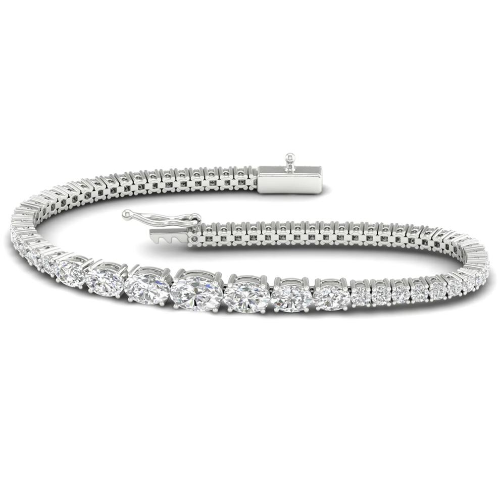 Lab Grown Diamond Oval Bracelet in 14K White Gold (5 ct. tw.) – Image 2 of 2