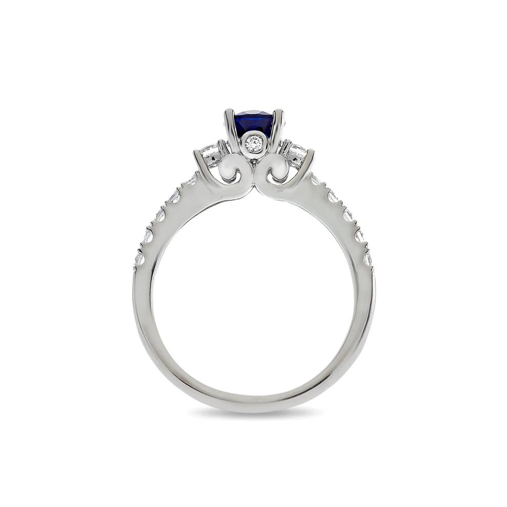 Sapphire &amp; 1/2 ct. tw. Diamond Ring in 14K White Gold – Image 2 of 3