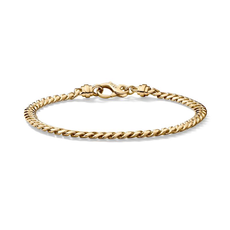 Men&#39;s Curb Bracelet in Vermeil, 5MM – Image 1 of 5