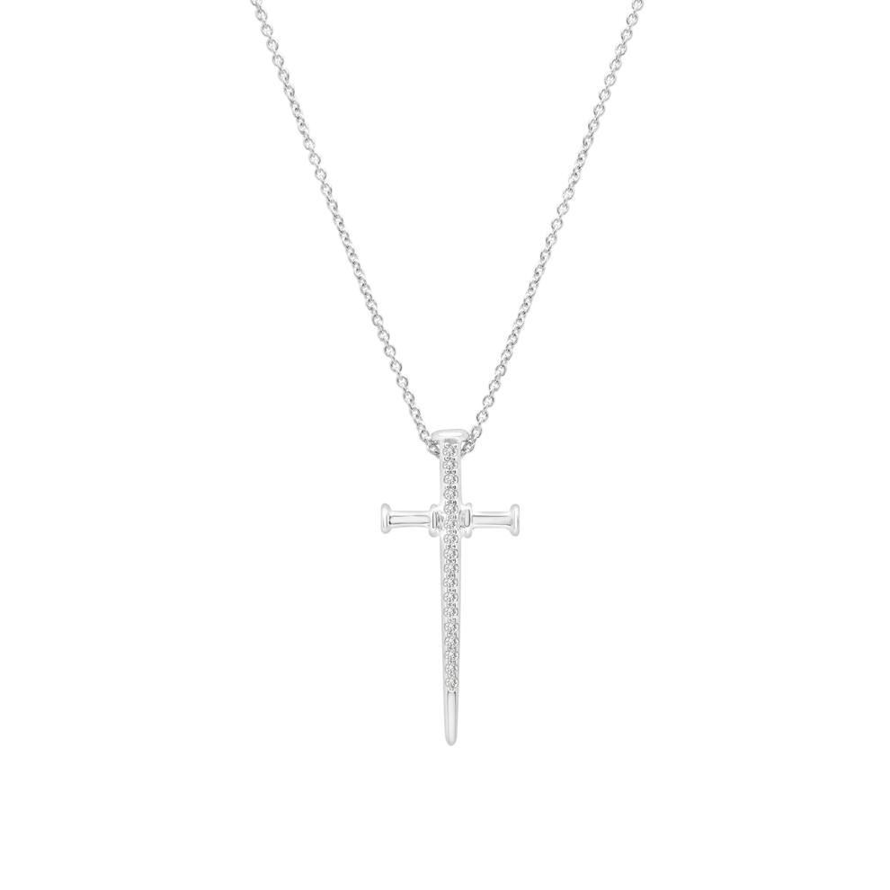 Diamond Nail Cross in Sterling Silver – Image 1 of 4